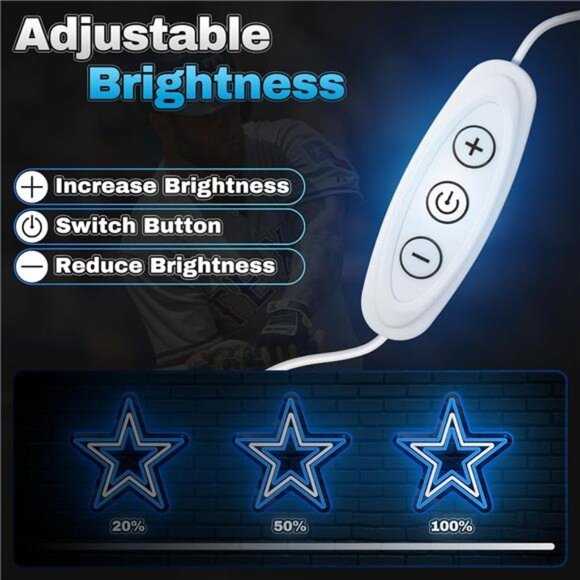 Dallas Cowboys Neon Sign NFL Football LED Wall Light Bar Man Cave Party Club NEW - Picture 4 of 7